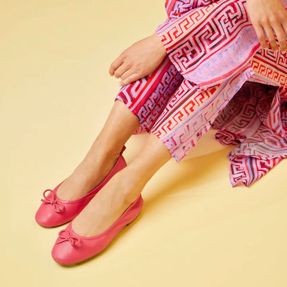 Josefina Women's Ballerinas Leather Coral