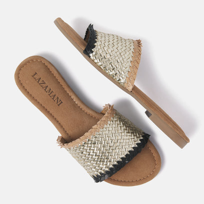 Women's Slippers 33.486 Gold Black