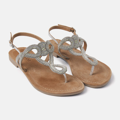 Emily Women's Sandals Leather Silver