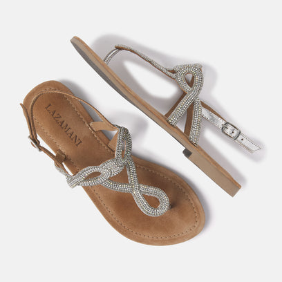 Emily Women's Sandals Leather Silver