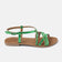 Zoe Women's Leather Sandals Green