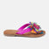 Peony Women's Leather Slippers Fuxia
