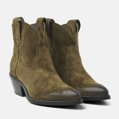 Gigi Women's Suede Ankle Boots Green