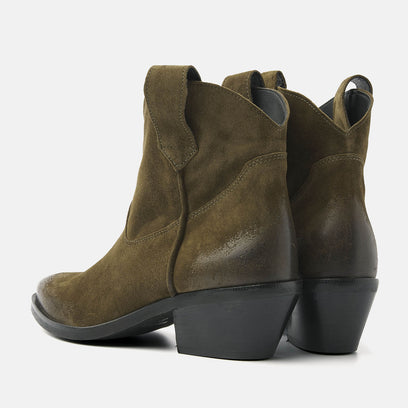 Gigi Women's Suede Ankle Boots Green