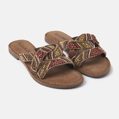 Women's Slippers 75.337 Brown