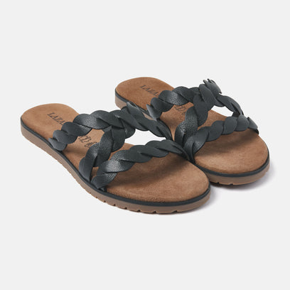 Eden Women's leather Slippers Black