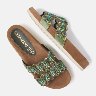 Women's Slippers 75.391 Olive