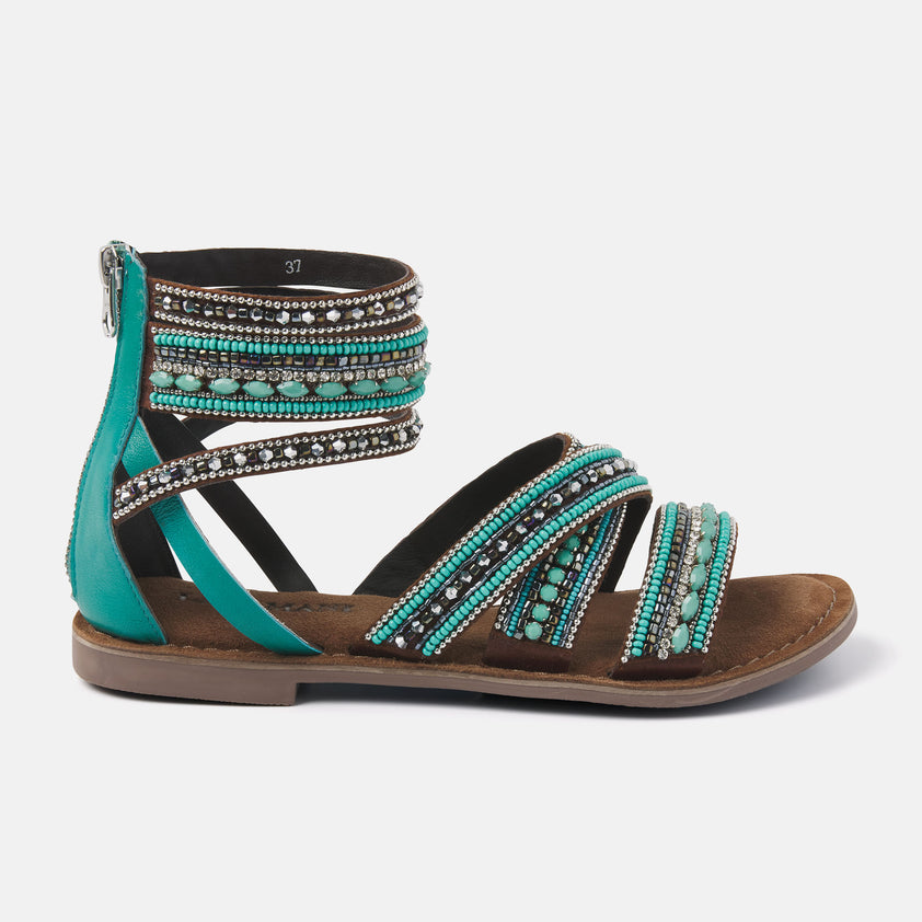 Women's Slippers 75.393 Aqua