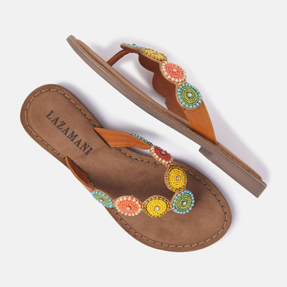 Women's Slippers 75.451 Green Multi