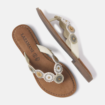 Luna Women's Leather Slippers Off-White