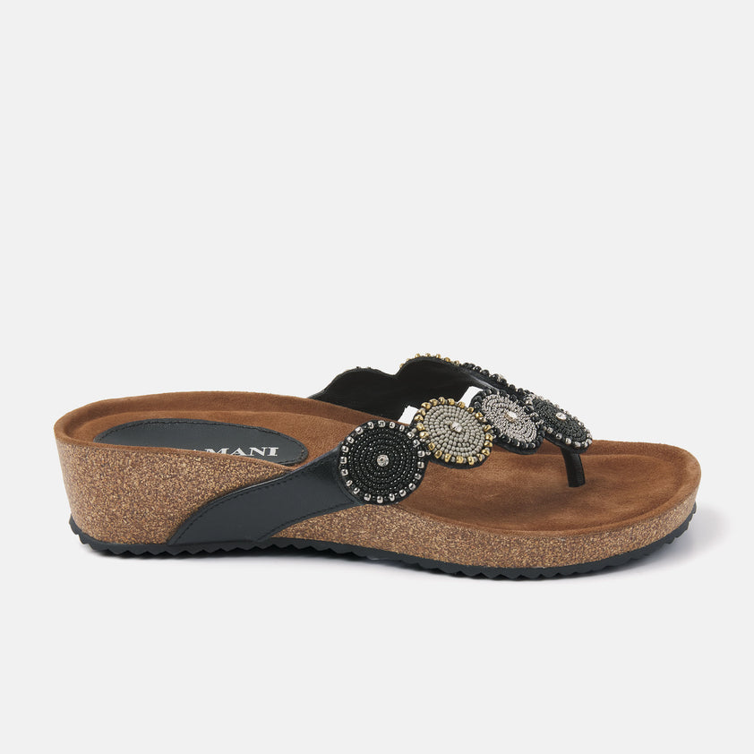 Mara Women's Leather Slippers Black