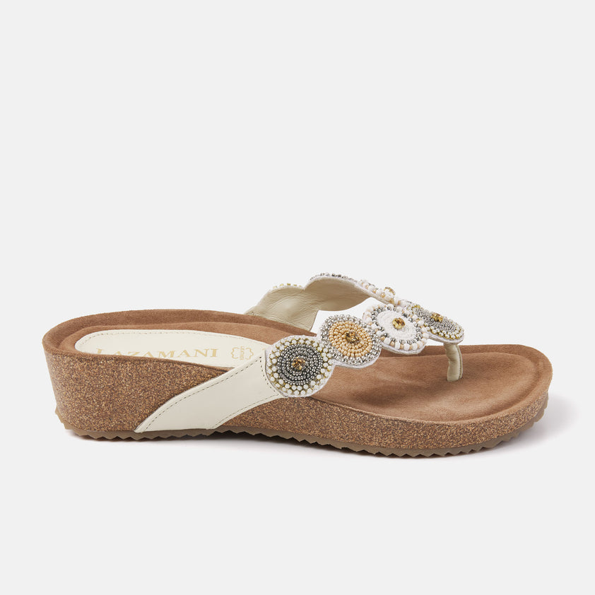 Mara Women's Leather Slippers Off-White