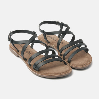 Lucy Women's Leather Sandals Black