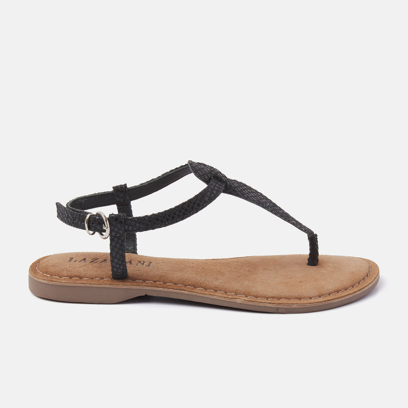 Anna Women's Leather Sandals Black