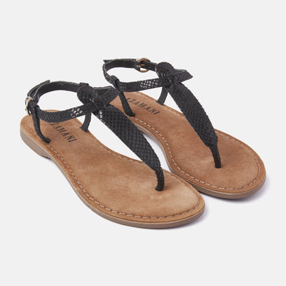 Anna Women's Leather Sandals Black