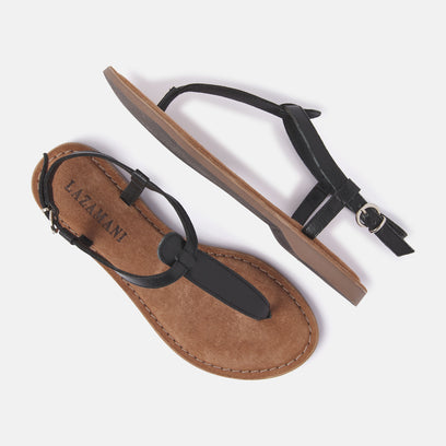 Iris Women's Leather Sandals Black