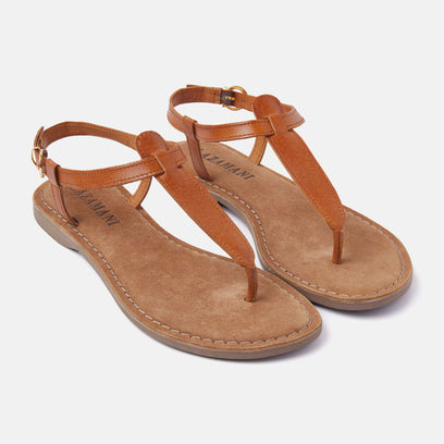 Iris Women's Leather Sandals Tan