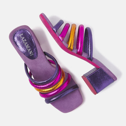 Women's Mules 85.562 Purple Multi