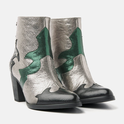 Women's Ankle Boots 85.609 Green-Multi