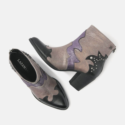 Women's Ankle Boots 85.609 Purple-Multi