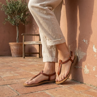 Imme Women's Leather Sandals Tan