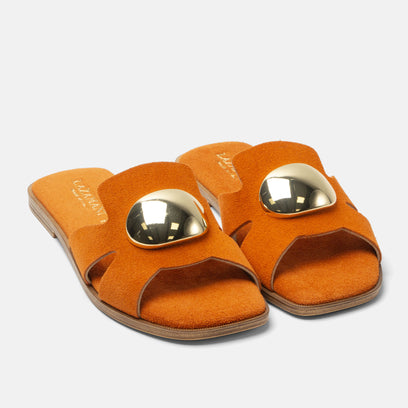 Zola Women's Suede Slippers Orange