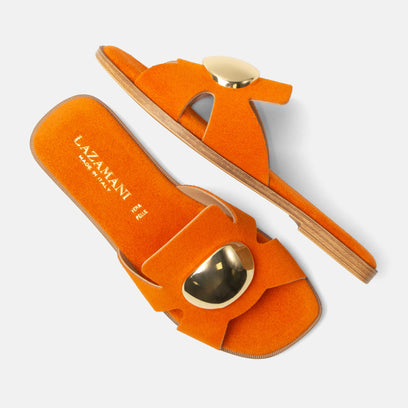 Zola Women's Suede Slippers Orange