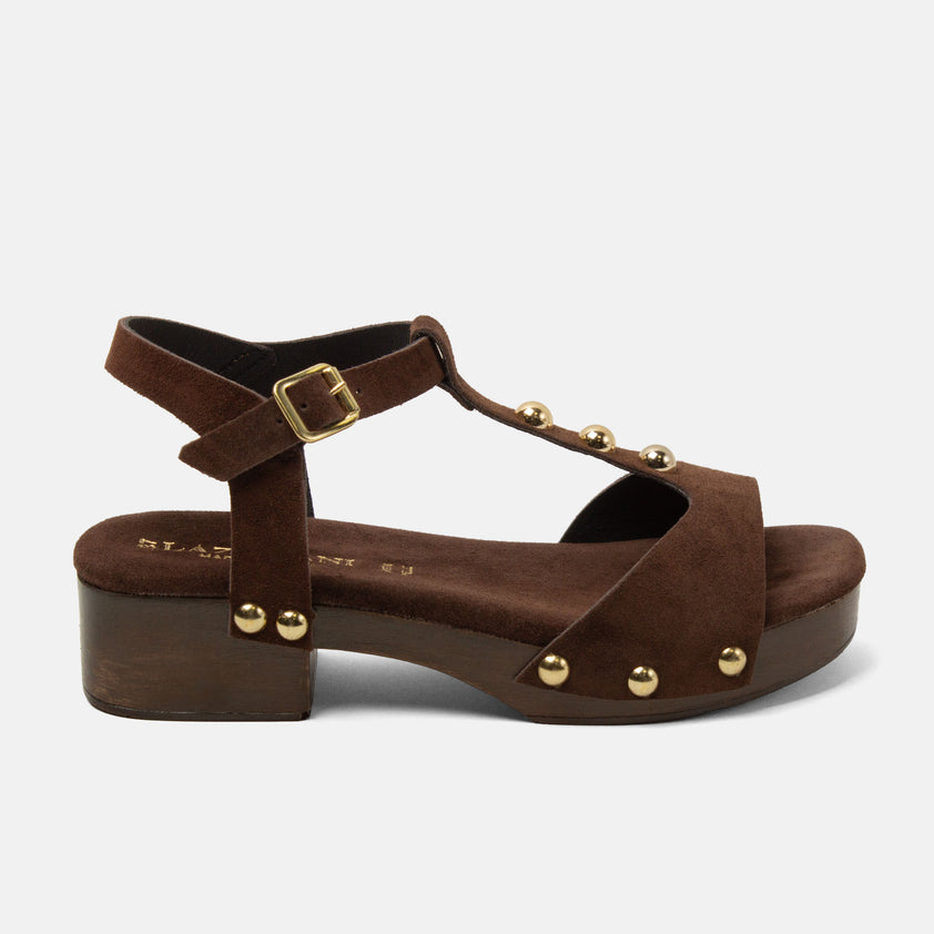 Ola Women's Suede Clogs Brown