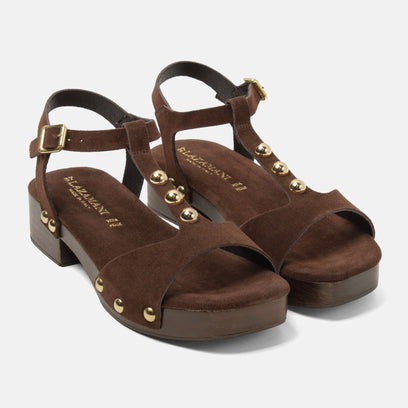 Ola Women's Suede Clogs Brown