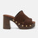 Juna Women's Suede Clogs Brown