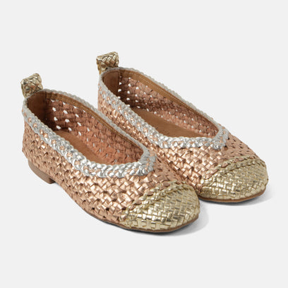 Brisa Women's Ballerinas Leather Peach