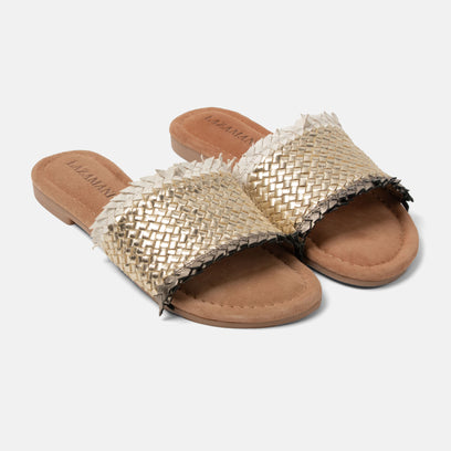 Candie Women's Slippers Leather Platino