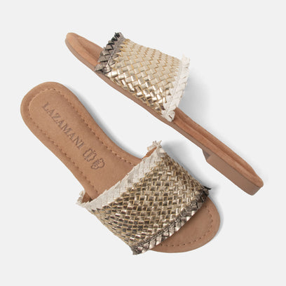 Candie Women's Slippers Leather Platino