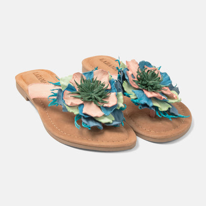 Peony Women's Slippers Leather Rose