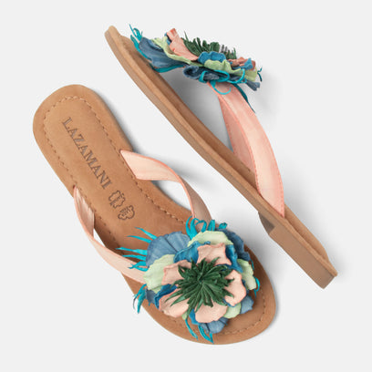 Peony Women's Slippers Leather Rose