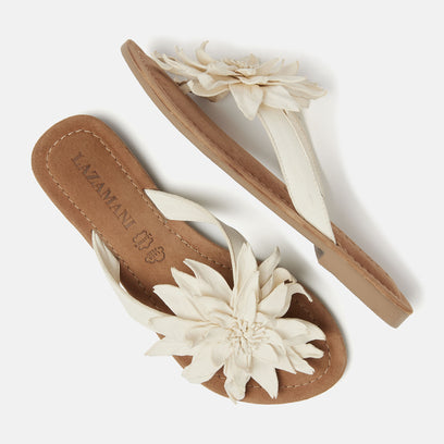 Daisy Women's Leather Slippers Off-White