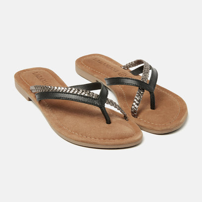 Bibi Women's Leather Slippers Black