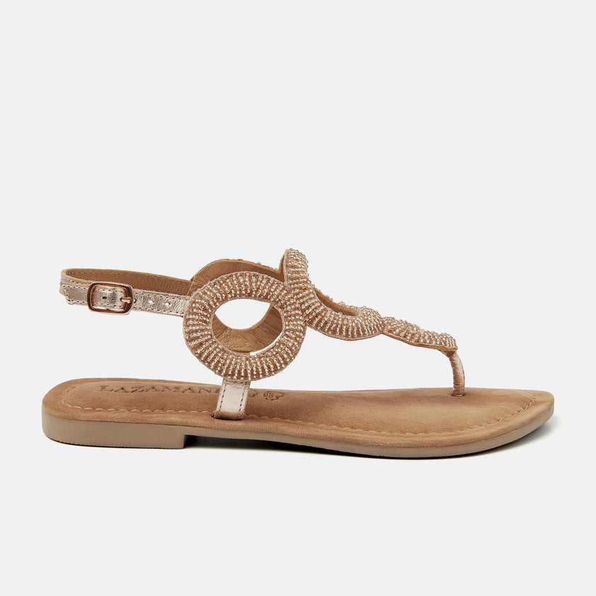 Gita Women's Leather Sandals Peach