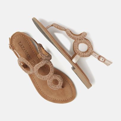 Gita Women's Leather Sandals Peach