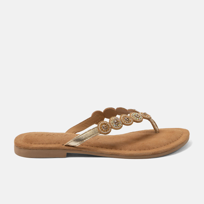 Lea Women's Slippers Leather Gold