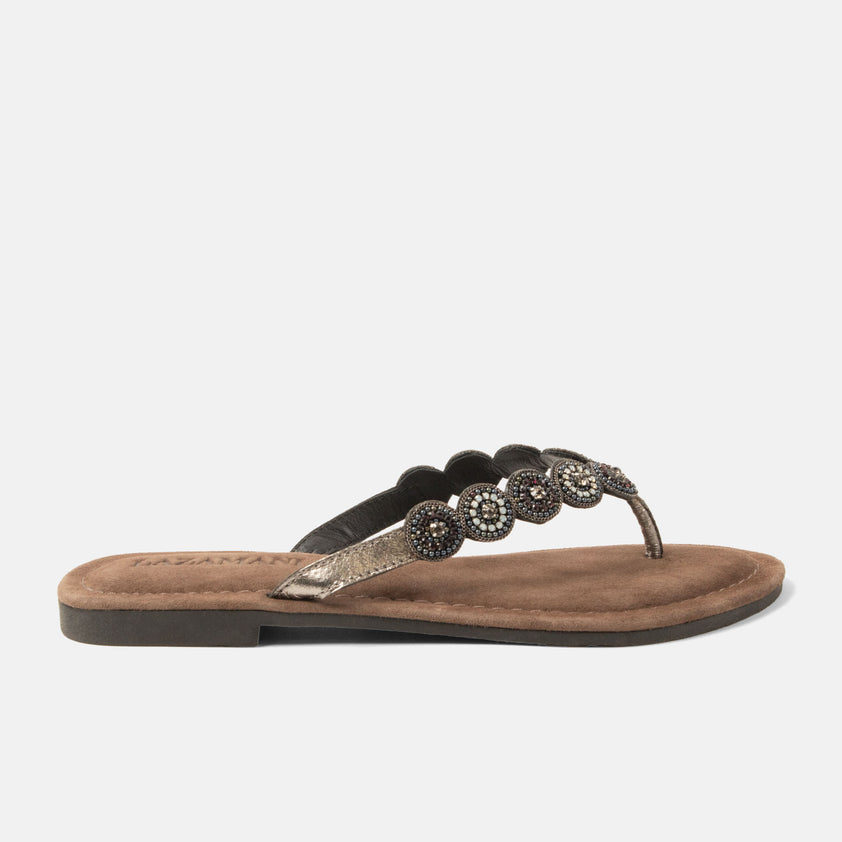 Lea Women's Slippers Leather Pewter