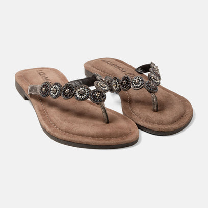 Lea Women's Slippers Leather Pewter