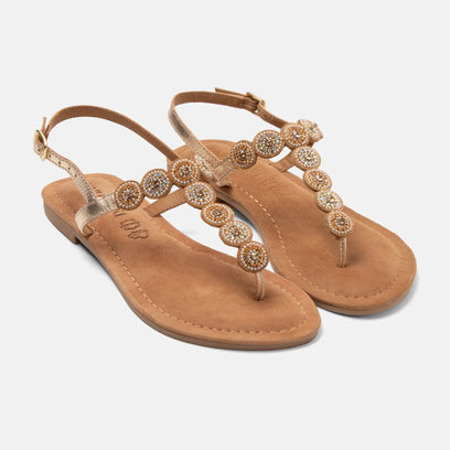 Luz Women's Sandals Leather Gold