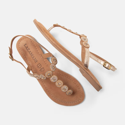 Luz Women's Sandals Leather Gold