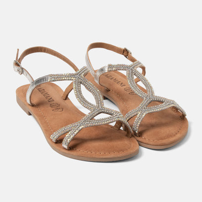Malia Women's Sandals Leather Silver