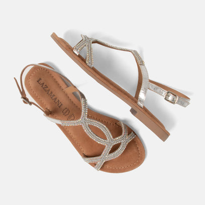 Malia Women's Sandals Leather Silver