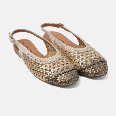 Novia Women's Ballerinas Leather Gold