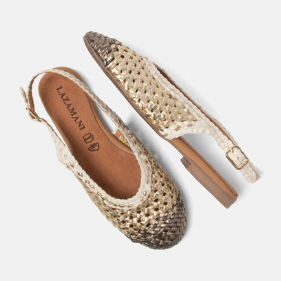 Novia Women's Ballerinas Leather Gold