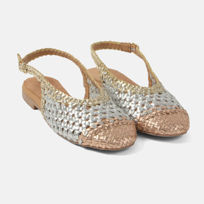 Novia Women's Ballerinas Leather Silver