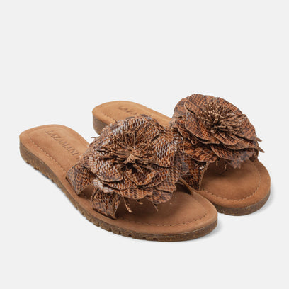 Moa Women's Suede Slippers Tan